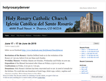 Tablet Screenshot of holyrosarydenver.com